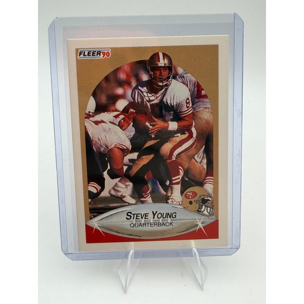 1990 Fleer Steve Young 17 San Francisco 49ers Football Card NM